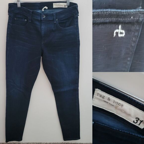 Rag & Bone Women's Dark Blue Jeans - Picture 1 of 7